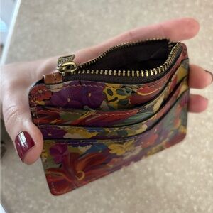 Floral Leather Card Holder